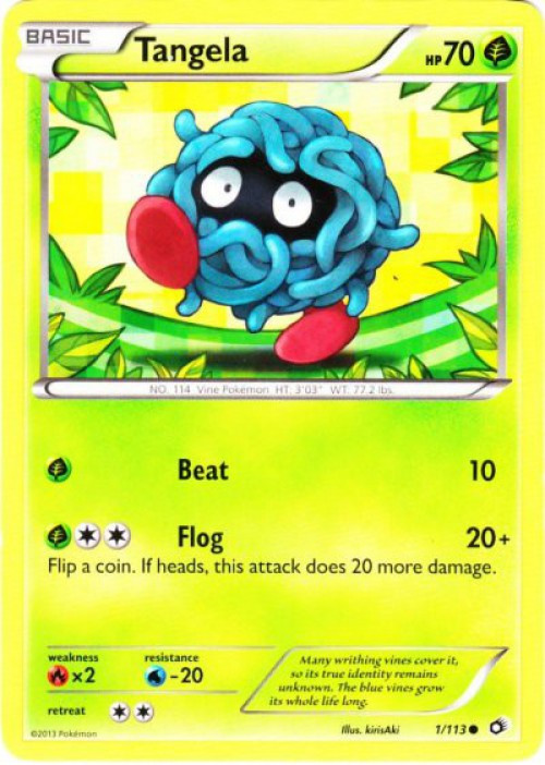 Pokemon Black & White Legendary Treasures Common Tangela #1 Reverse Holo、ToyWiz、kayou