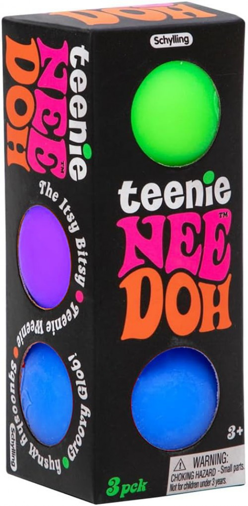 NeeDoh The Groovy Glob BLUE, PURPLE & GREEN 1.5-Inch Small Stress Ball 3-Pack、ToyWiz、kayou