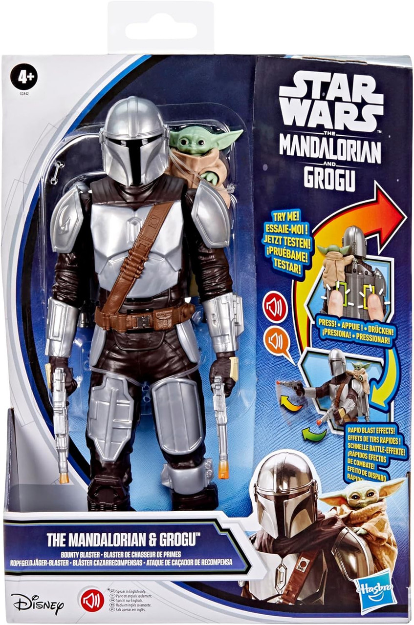 Star Wars The Mandalorian & Grogu Bounty Blaster 11-Inch Figure with Sound、ToyWiz、kayou