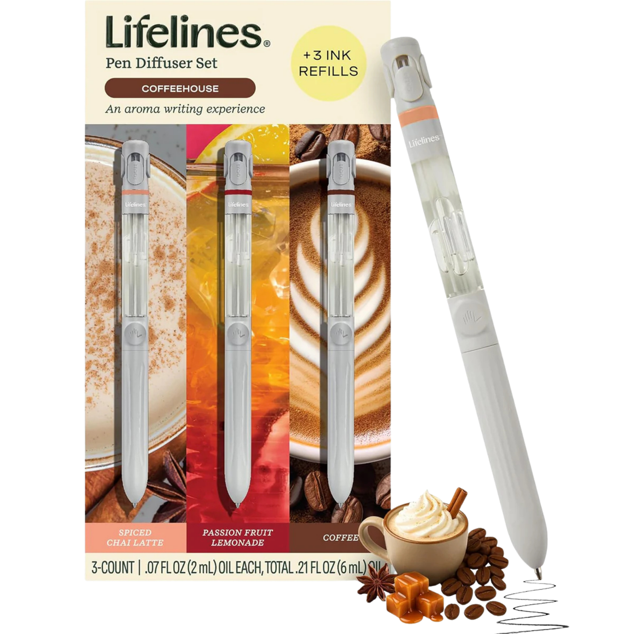 Lifelines: Yummy Pens Gift Set - Coffeehouse - 3-Pack、Lifelines、kayou