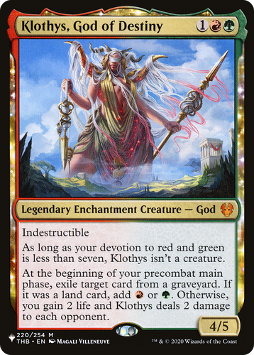 Klothys, God of Destiny (LIST-220/254) - The List: (enchantment)、Wizards of the Coast、kayou