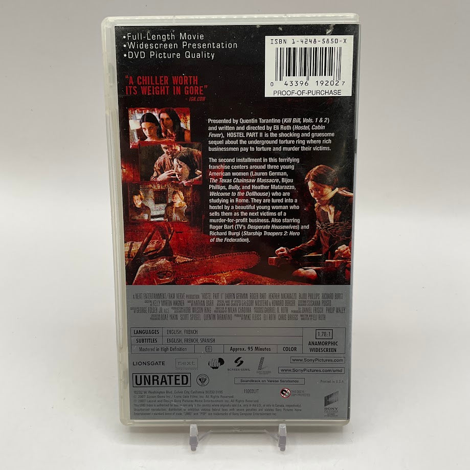 Hostel Part II Unrated UMD PSP Used、Collector Store LLC - VG、kayou