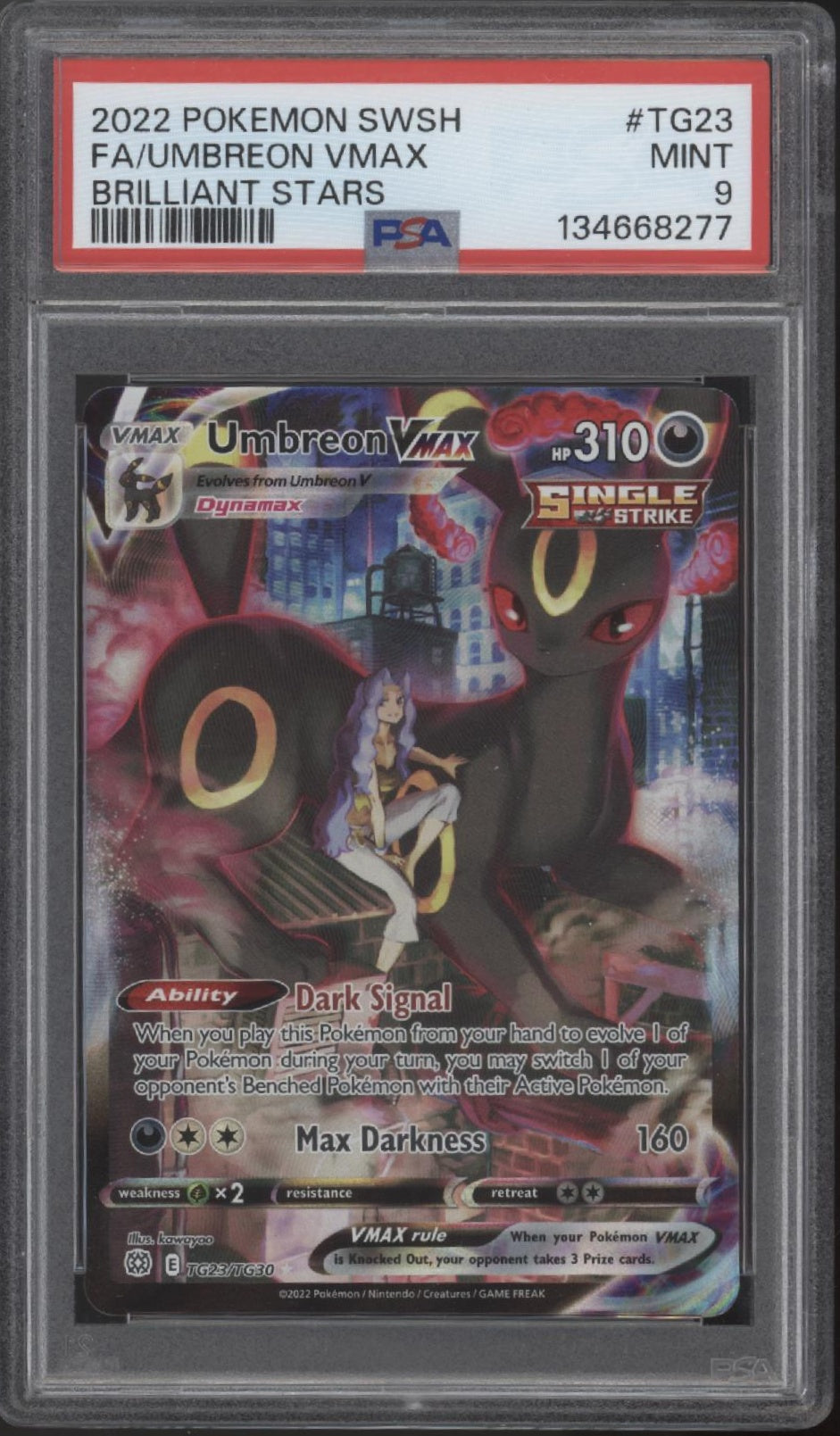 Umbreon VMAX Pokemon Brilliant Stars Full Art #TG23 PSA 9、Collector Store LLC Gaming、kayou