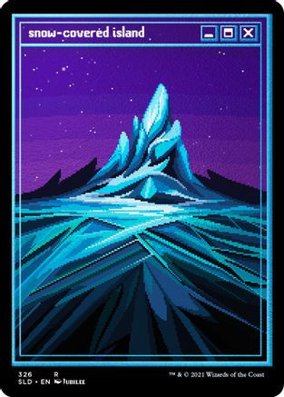 Snow-Covered Island (PixelSnowLands.jpg) (Foil Etched) (SLD-326) - Secret Lair Drop Series Foil、Wizards of the Coast、kayou