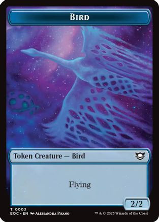 Bird // Golem (0012) Double-Sided Token (EOC-3 // 12) - Commander: Edge of Eternities、Wizards of the Coast、kayou