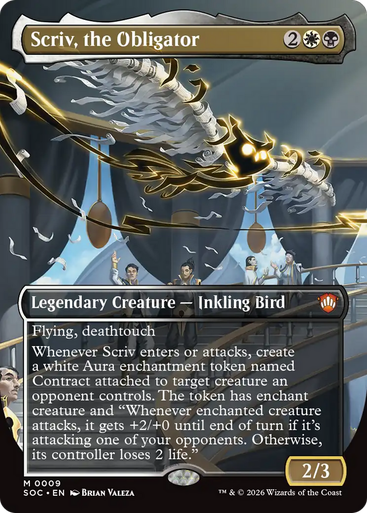 Scriv, the Obligator (Borderless Art) | Secrets of Strixhaven Commander、Magic: The Gathering、kayou