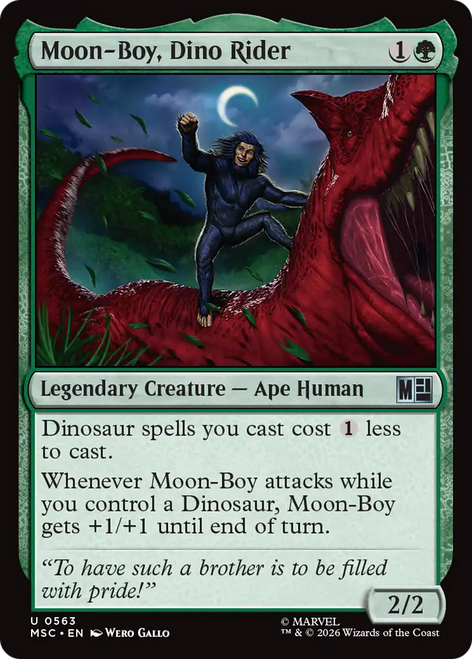 Moon-Boy, Dino Rider (Foil) | Marvel Super Heroes Commander、Magic: The Gathering、kayou