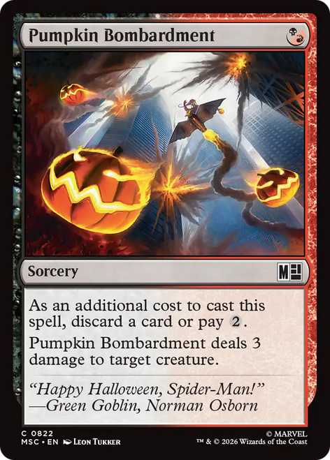 Pumpkin Bombardment (Foil) | Marvel Super Heroes Commander、Magic: The Gathering、kayou