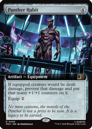 Panther Habit (Extended Art) (MSC-446) - Commander: Marvel Super Heroes、Wizards of the Coast、kayou