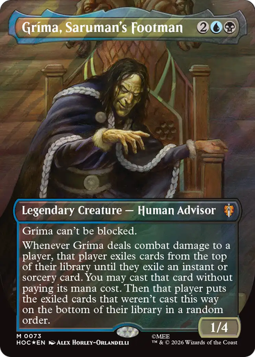 Gríma, Saruman's Footman (Borderless Art Surge Foil) | The Hobbit Commander、Magic: The Gathering、kayou
