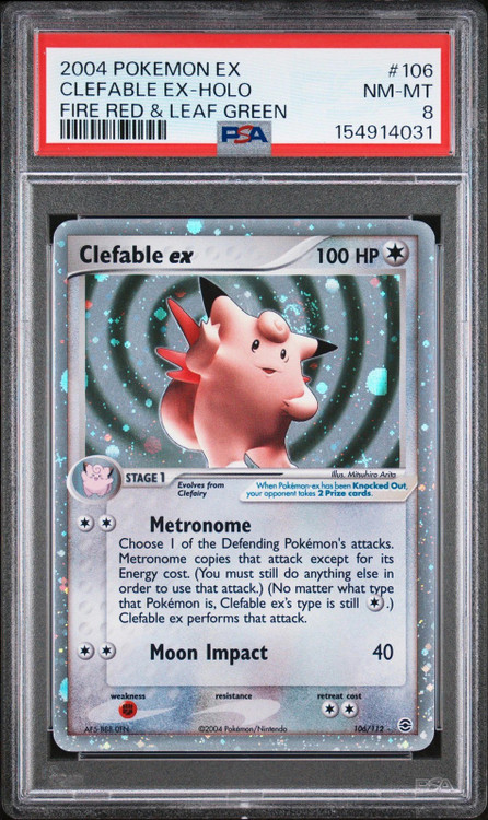 Pokemon Fire Red & Leaf Green Ultra Rare Clefable ex #106 PSA 8、ToyWiz、kayou