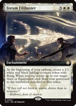 Forum Filibuster (Extended Art) (SOC-064) - Commander: Secrets of Strixhaven、Wizards of the Coast、kayou