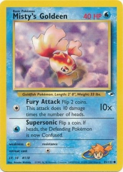 Pokemon Trading Card Game Gym Heroes Common Misty's Goldeen #85、ToyWiz、kayou