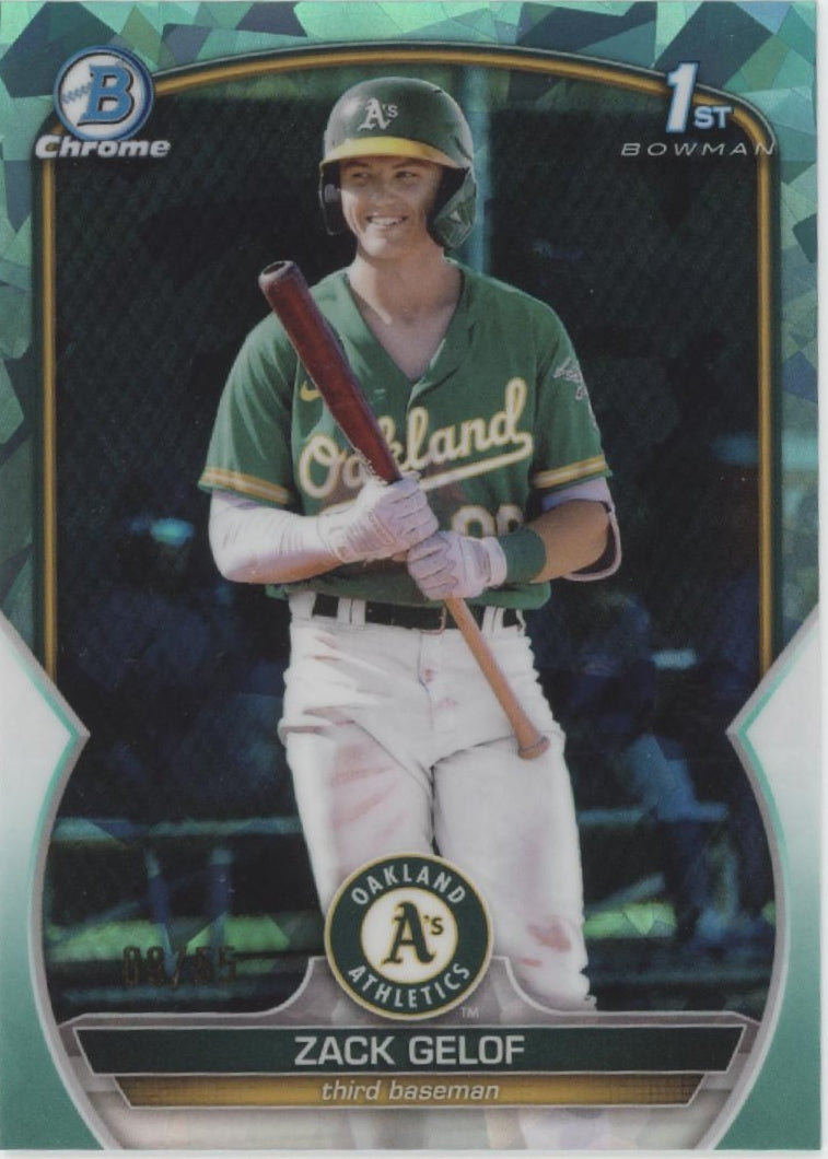 Zack Gelof 2023 Bowman Chrome Aqua Ice Refractor 09/55 #BCP-1、Collector Store LLC、kayou