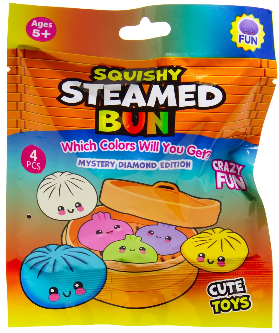 Squishy Steamed Bun Mystery Pack 4 Mini Buns、ToyWiz、kayou