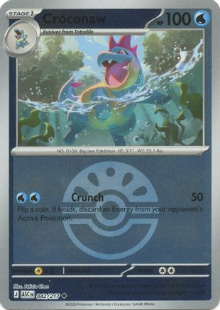 Croconaw (Friend Ball) 42 - ME Ascended Heroes Reverse Holofoil、The Pokémon Company、kayou