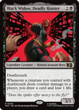 Black Widow, Deadly Hunter (MSC-648) - Commander: Marvel Super Heroes、Wizards of the Coast、kayou