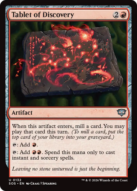 Tablet of Discovery (Foil) | Secrets of Strixhaven、Magic: The Gathering、kayou