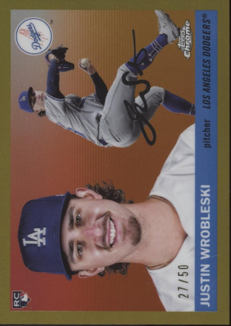 Justin Wrobleski 2025 Topps Chrome Platinum Anniversary Gold Refractor RC 27/50、Collector Store LLC、kayou