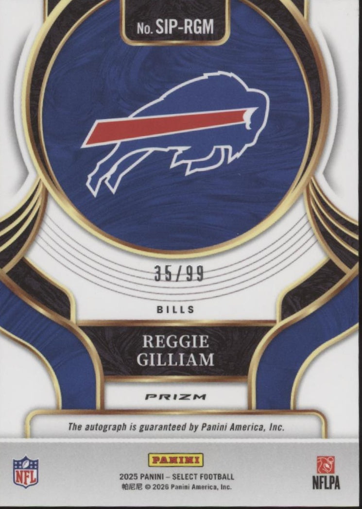 Reggie Gilliam 2025 Panini Select Blue Prizm Auto 35/99 #SIP-RGM、Collector Store LLC、kayou