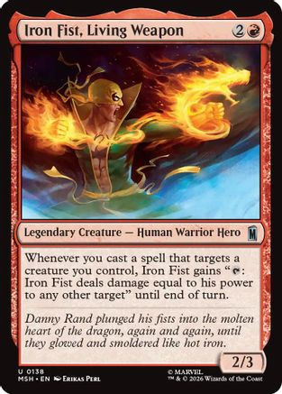 Iron Fist, Living Weapon (MSH-138) - Marvel Super Heroes、Wizards of the Coast、kayou