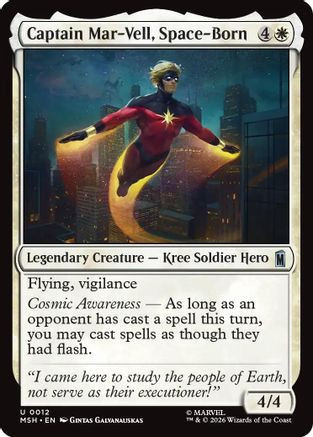 Captain Mar-Vell, Space-Born (MSH-012) - Marvel Super Heroes Foil、Wizards of the Coast、kayou