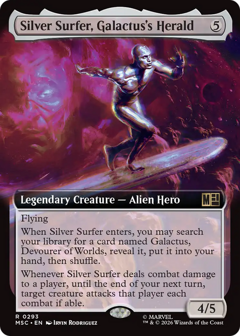 Silver Surfer, Galactus's Herald (Extended Art) | Marvel Super Heroes Commander、Magic: The Gathering、kayou