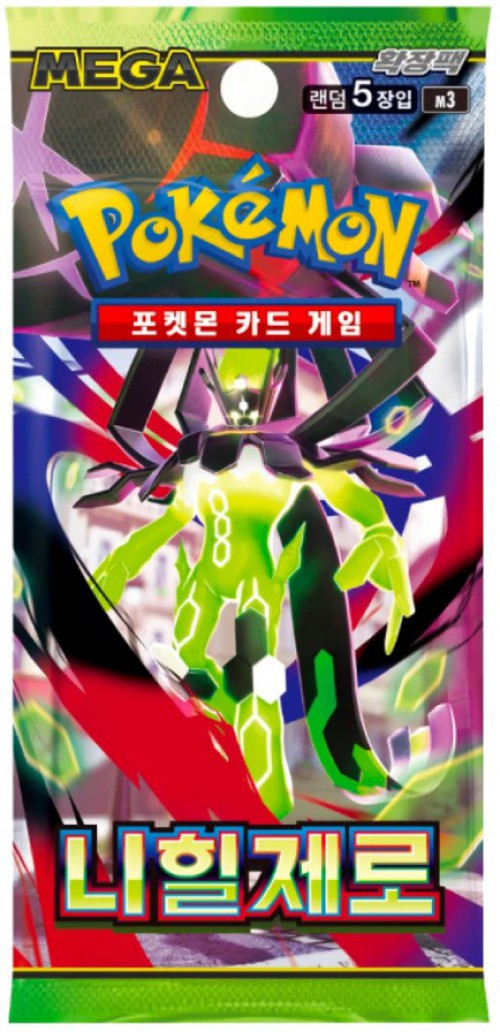 Pokemon MEGA Evolution Nihil Zero Booster Pack Korean, 5 Cards、ToyWiz、kayou