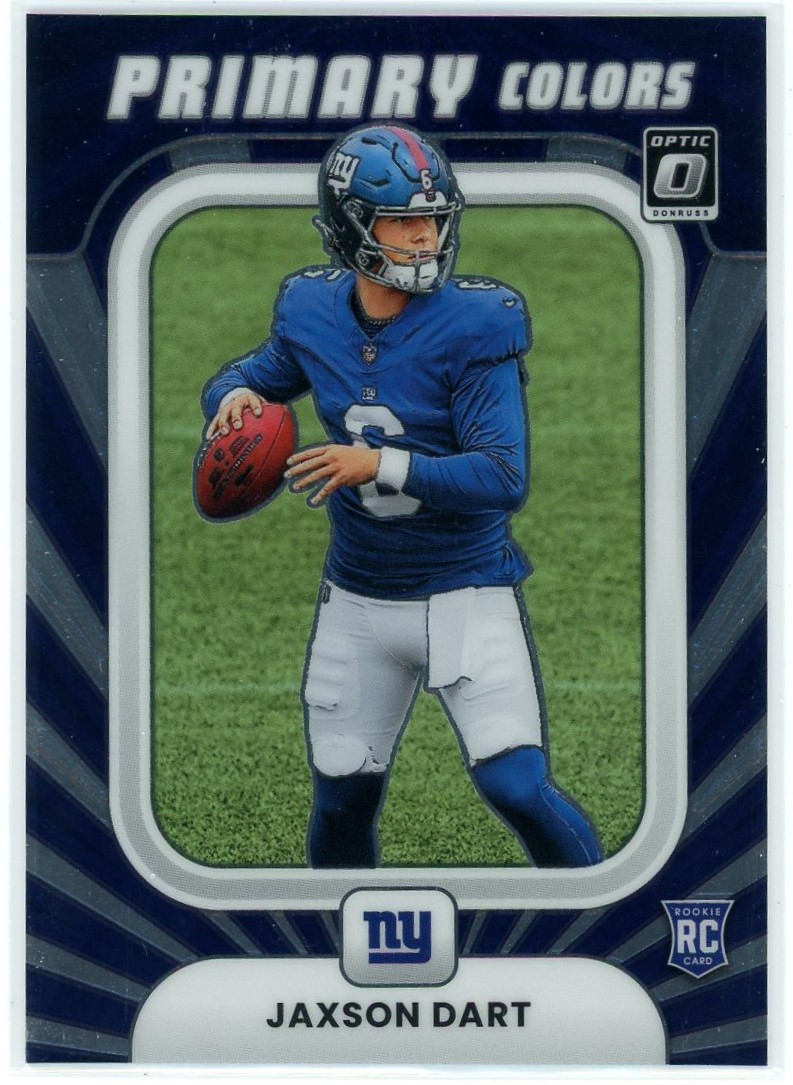 NFL 2025 Panini Donruss Optic Primary Colors Jaxson Dart #2 Rookie、ToyWiz、kayou