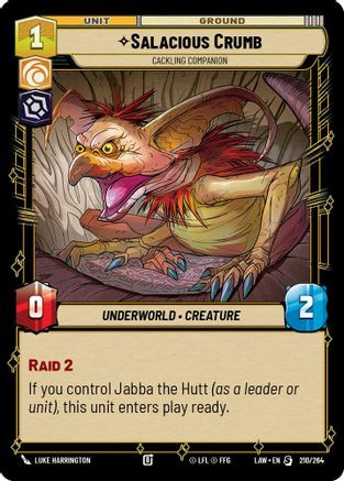 Salacious Crumb - Cackling Companion (210/264) - A Lawless Time、Fantasy Flight Games、kayou