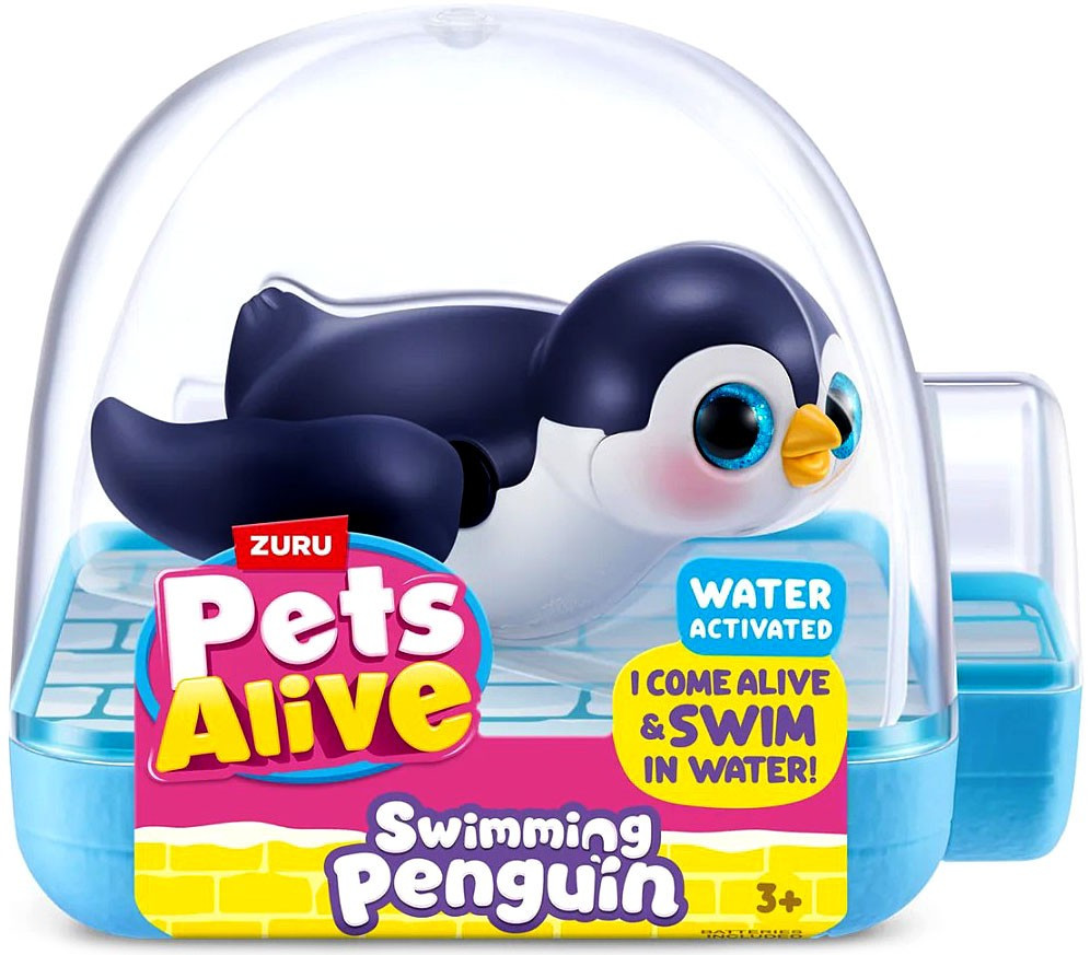 Pets Alive Swimming Penguin BLACK Figure Swims in Water!、ToyWiz、kayou