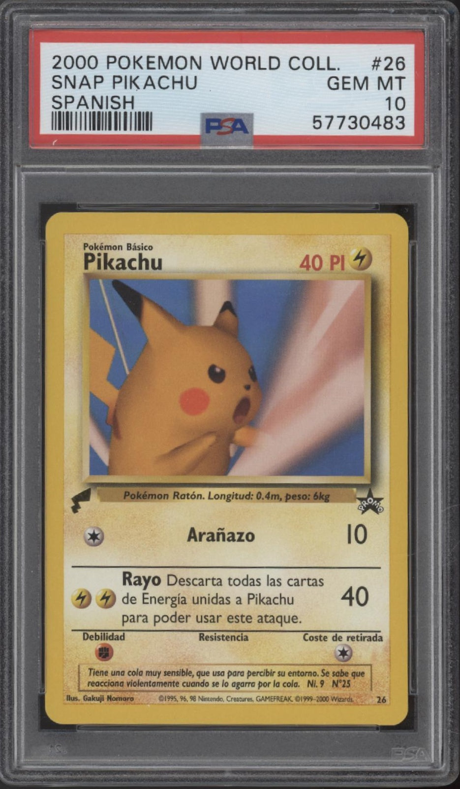 Snap Pikachu Pokemon World Collection Spanish #26 PSA 10、Collector Store LLC Gaming、kayou
