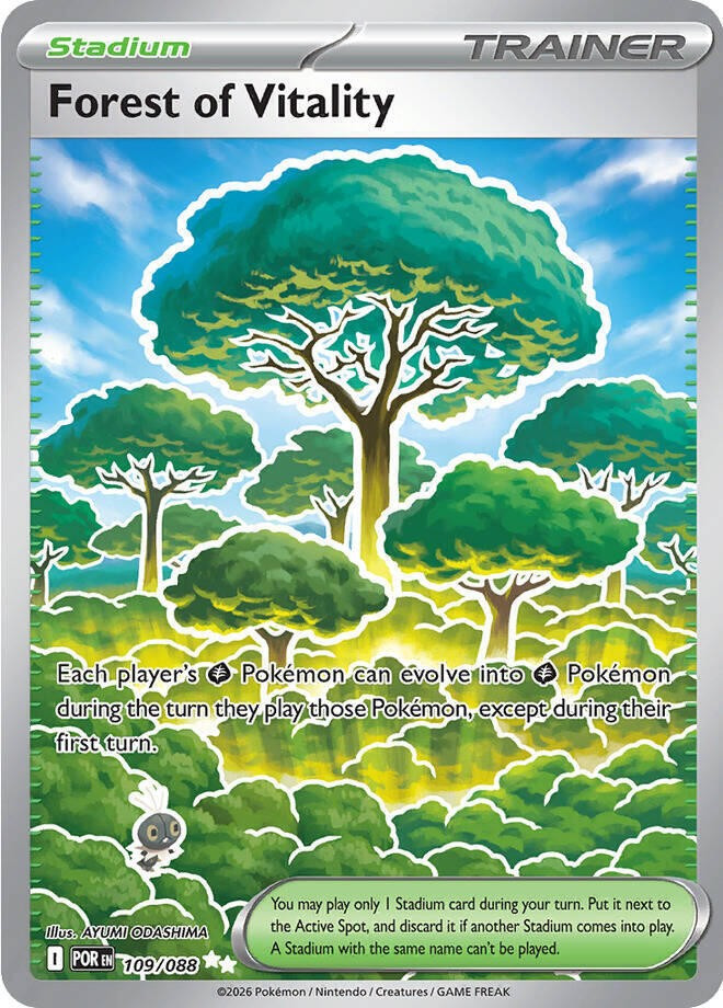 Pokemon Trading Card Game ME03: Perfect Order Ultra Rare Forest of Vitality #109 Lightly Played、ToyWiz、kayou