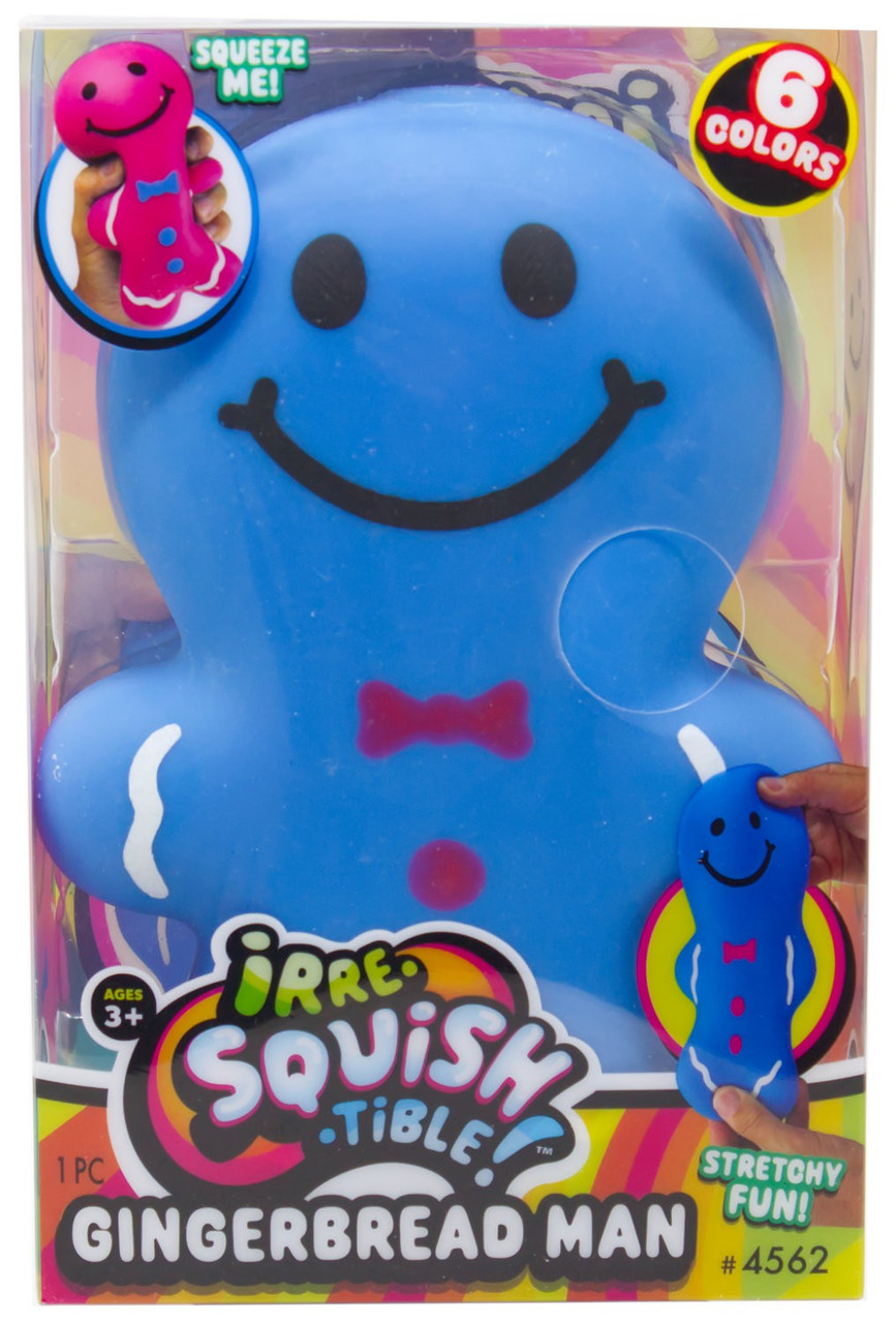 Irre-Squish-Tible! Gingerbread Man BLUE 6-Inch Squeeze Toy、ToyWiz、kayou