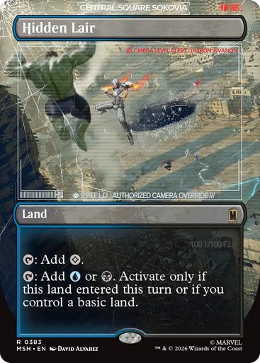 Hidden Lair (Borderless Art) | Marvel Super Heroes、Magic: The Gathering、kayou