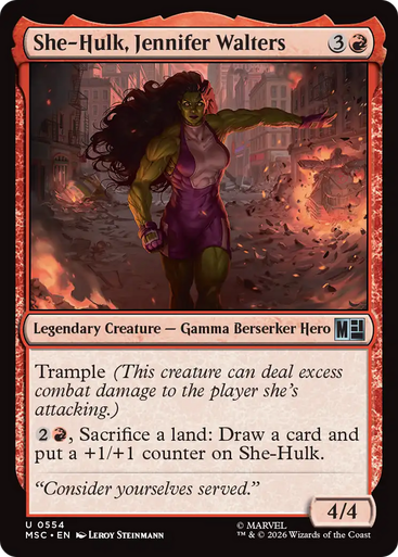 She-Hulk, Jennifer Walters (Foil) | Marvel Super Heroes Commander、Magic: The Gathering、kayou