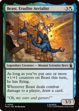 Beast, Erudite Aerialist (MSH-206) - Marvel Super Heroes Foil、Wizards of the Coast、kayou