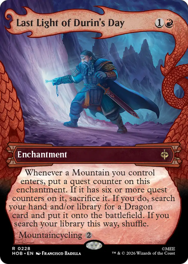 Last Light of Durin's Day (Dragon Hoard Frame) | The Hobbit、Magic: The Gathering、kayou