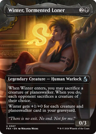 Winter, Tormented Loner (Borderless Echoed Pairs) | Reality Fracture、Magic: The Gathering、kayou