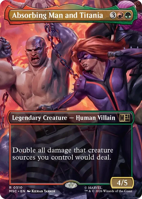 Absorbing Man and Titania (Borderless Scene Foil) | Marvel Super Heroes Commander、Magic: The Gathering、kayou