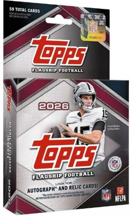 NFL Topps 2026 Flagship Football Exclusive Trading Card HANGER Box 59 Cards、ToyWiz、kayou