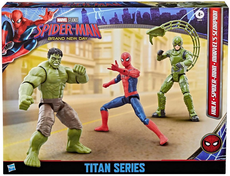 Marvel Spider-Man: Brand New Day Titan Series Spider-Man, Hulk & Scorpion Action Figure 3-Pack、ToyWiz、kayou
