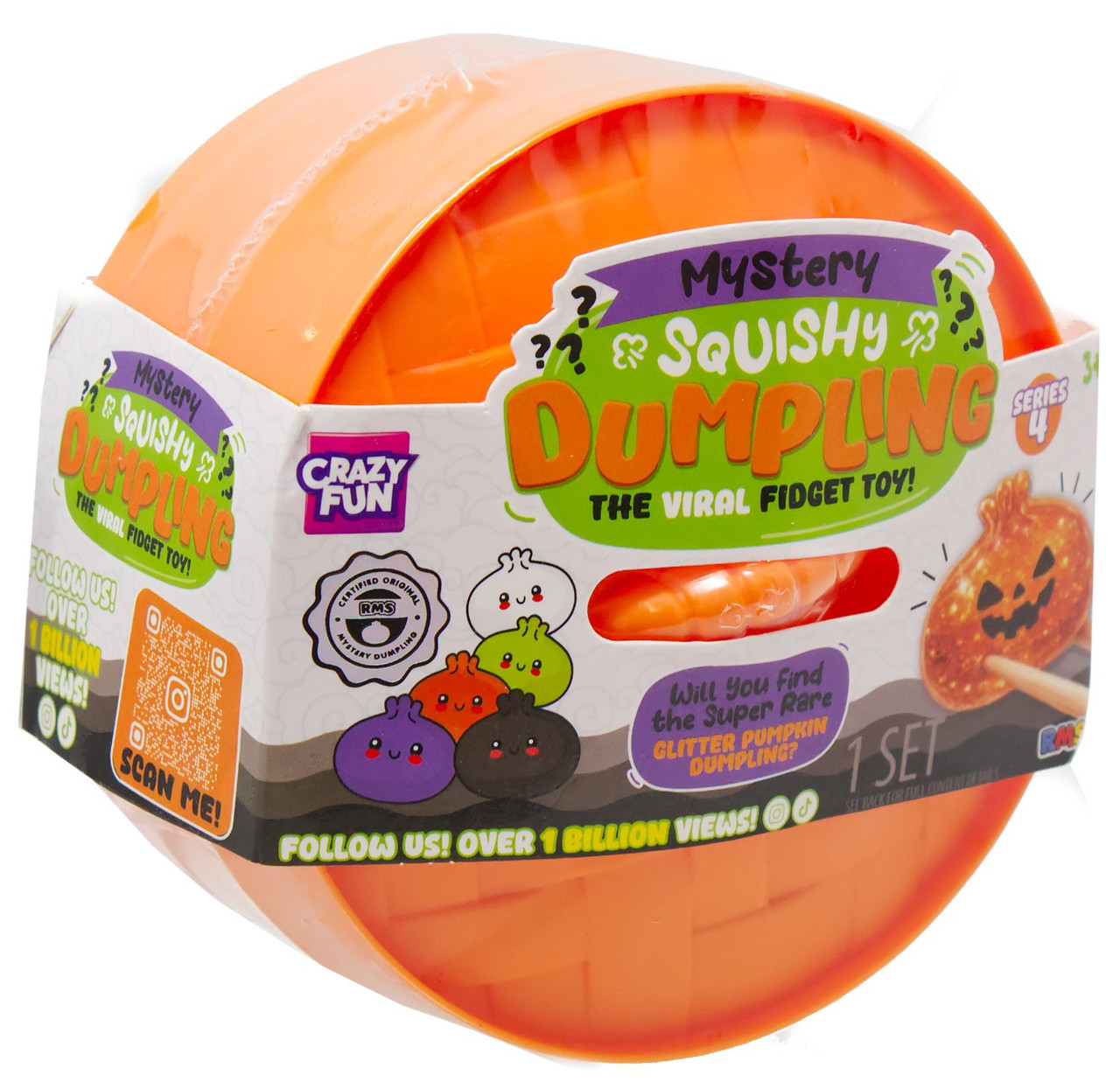 Crazy Fun Series 4 Glitter Pumpkin Mystery Squishy Dumpling Mystery Pack、ToyWiz、kayou