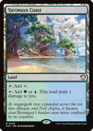 Yavimaya Coast (SOC-425) - Commander: Secrets of Strixhaven、Wizards of the Coast、kayou