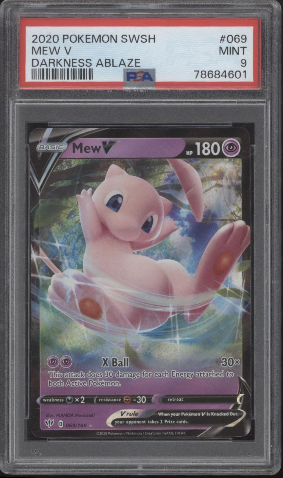 Mew V Pokemon Darkness Ablaze #069 PSA 9、Collector Store LLC Gaming、kayou