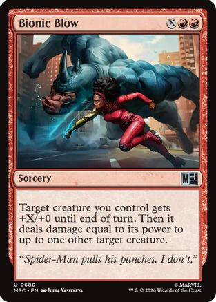 Bionic Blow (MSC-680) - Commander: Marvel Super Heroes Foil、Wizards of the Coast、kayou
