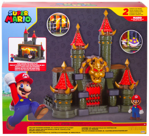 World of Nintendo Super Mario Deluxe Wonder Bowser Jr. Castle Battle 2.5-Inch Playset、ToyWiz、kayou