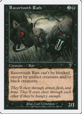 Razortooth Rats (7ED-158) - 7th Edition、Wizards of the Coast、kayou