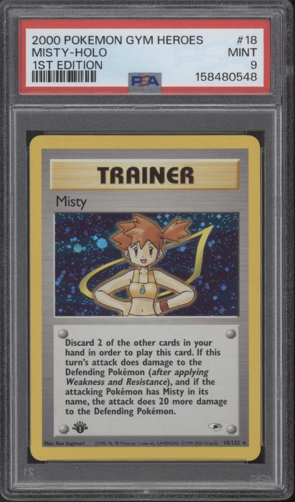 Misty Pokemon Gym Heroes Holo 1st Edition #18 PSA 9、Collector Store LLC Gaming、kayou