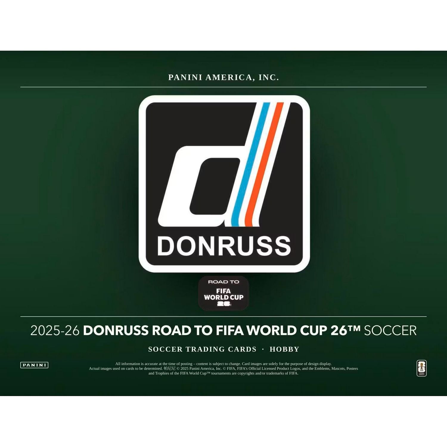 2025-26 Panini Donruss Road to FIFA World Cup Soccer Hobby Box、Panini、kayou